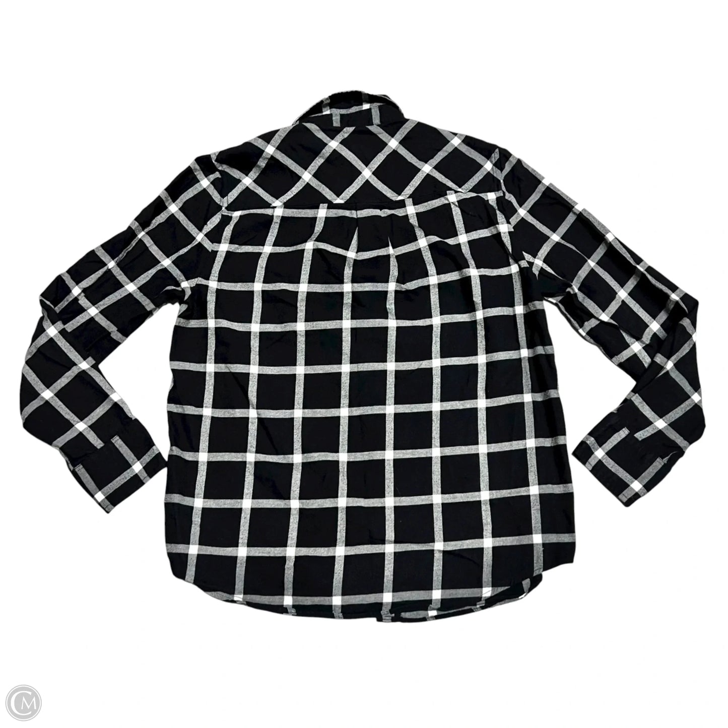 Top Long Sleeve By J. Crew In Black & White, Size: M