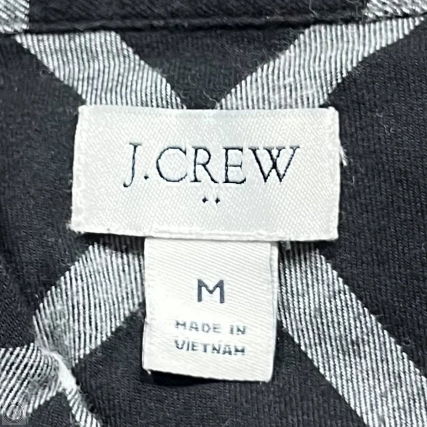 Top Long Sleeve By J. Crew In Black & White, Size: M