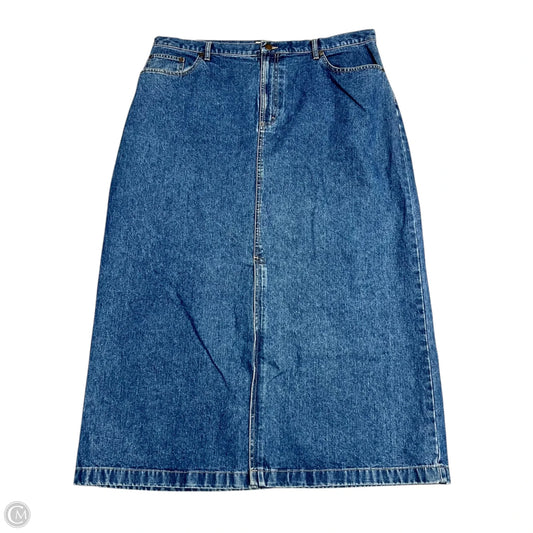 Skirt Maxi By Covington In Blue Denim, Size: 18
