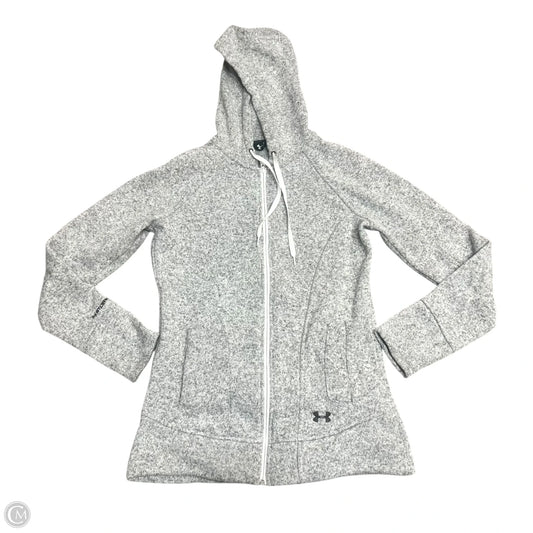 Athletic Sweatshirt Hoodie By Under Armour In Grey, Size: M