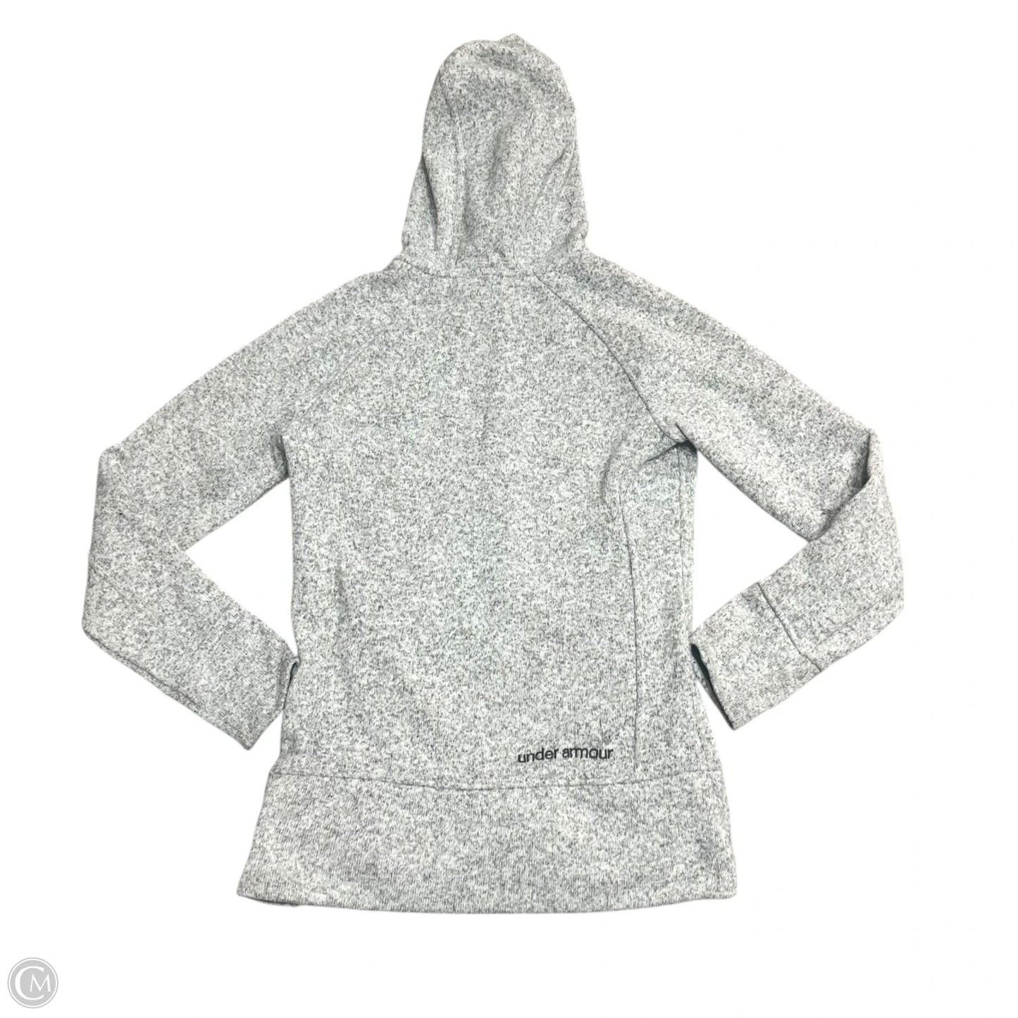 Athletic Sweatshirt Hoodie By Under Armour In Grey, Size: M