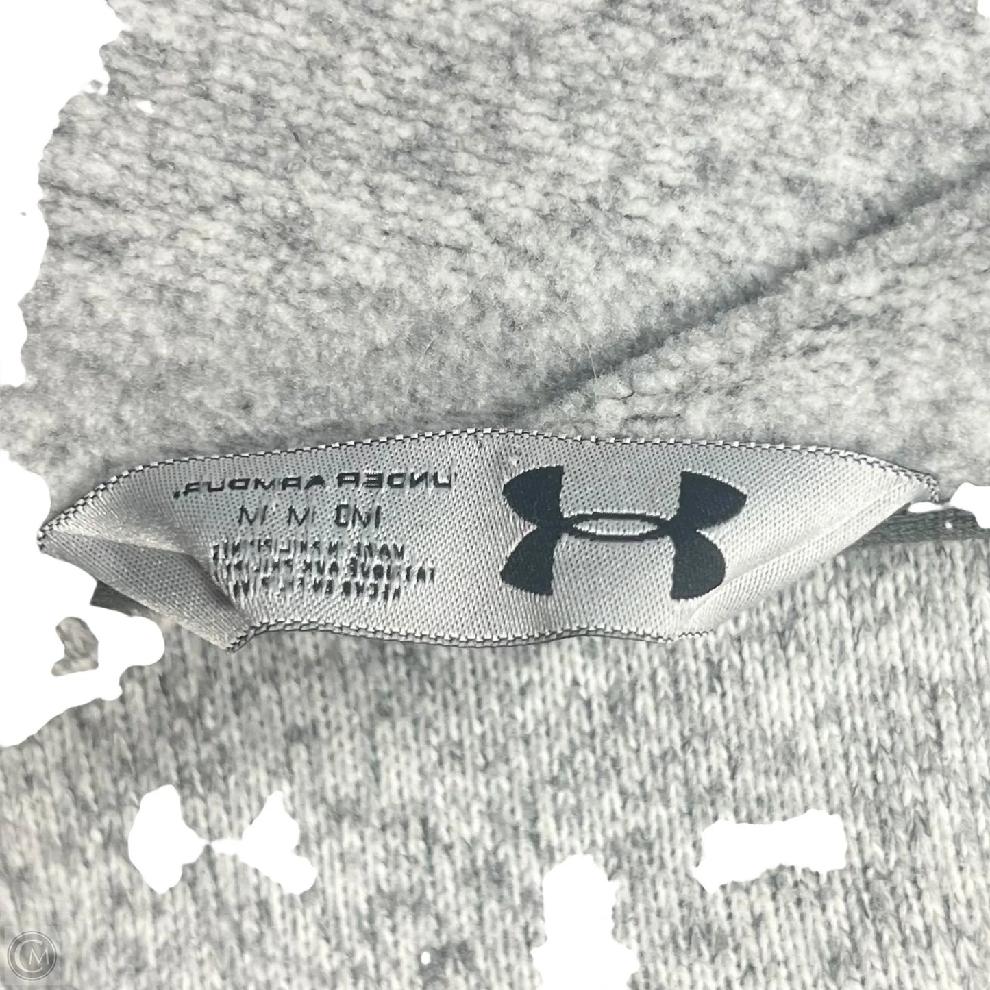 Athletic Sweatshirt Hoodie By Under Armour In Grey, Size: M