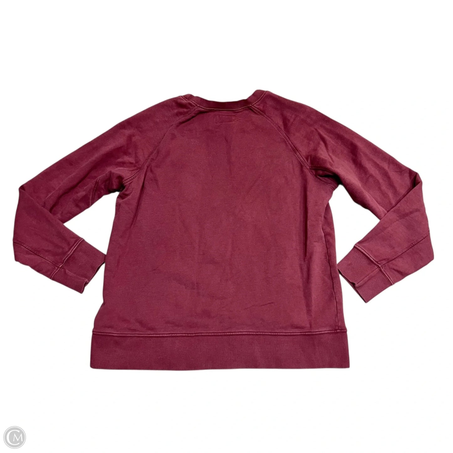Sweatshirt Crewneck By Pact In Maroon, Size: L