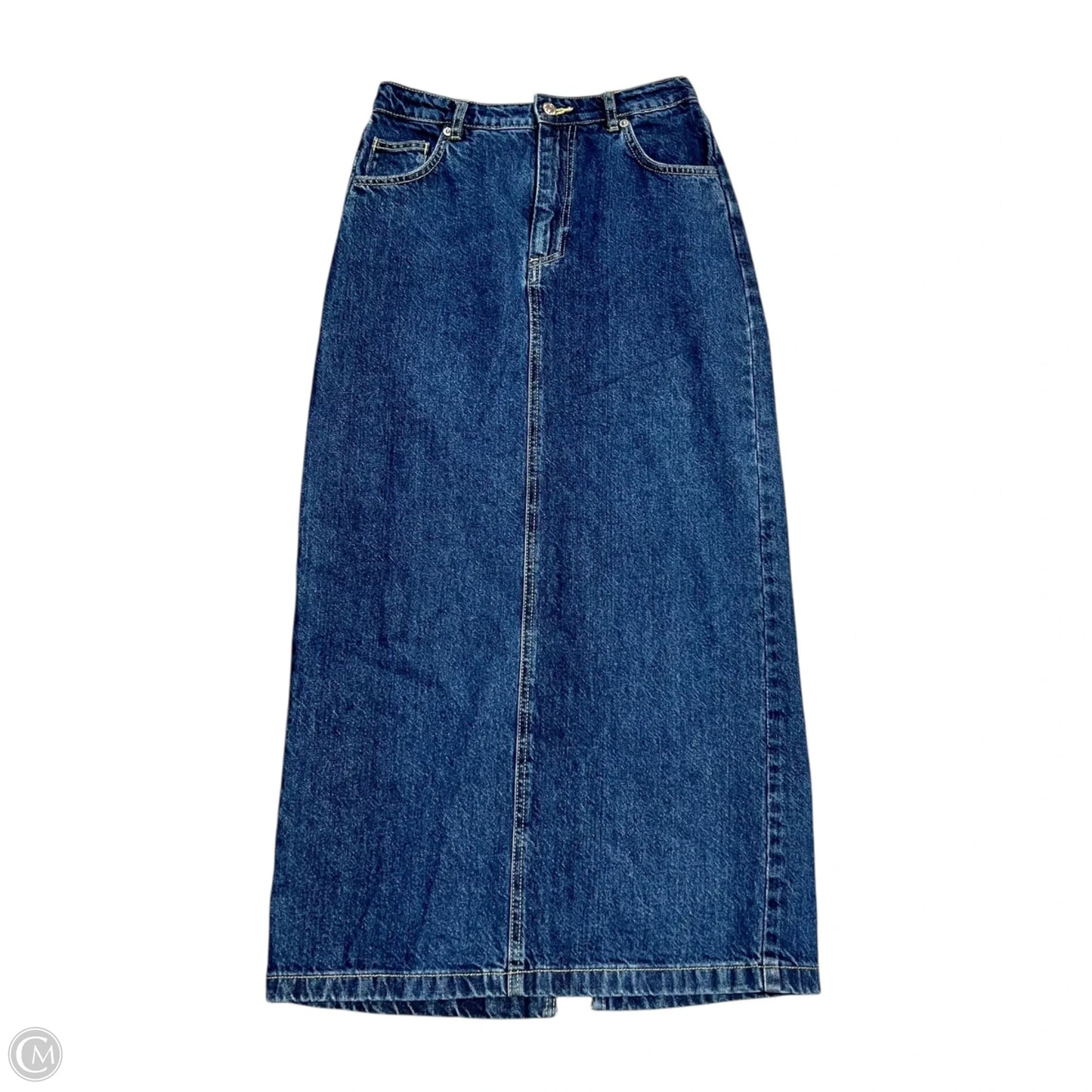 Skirt Maxi By Mng In Blue Denim, Size: S