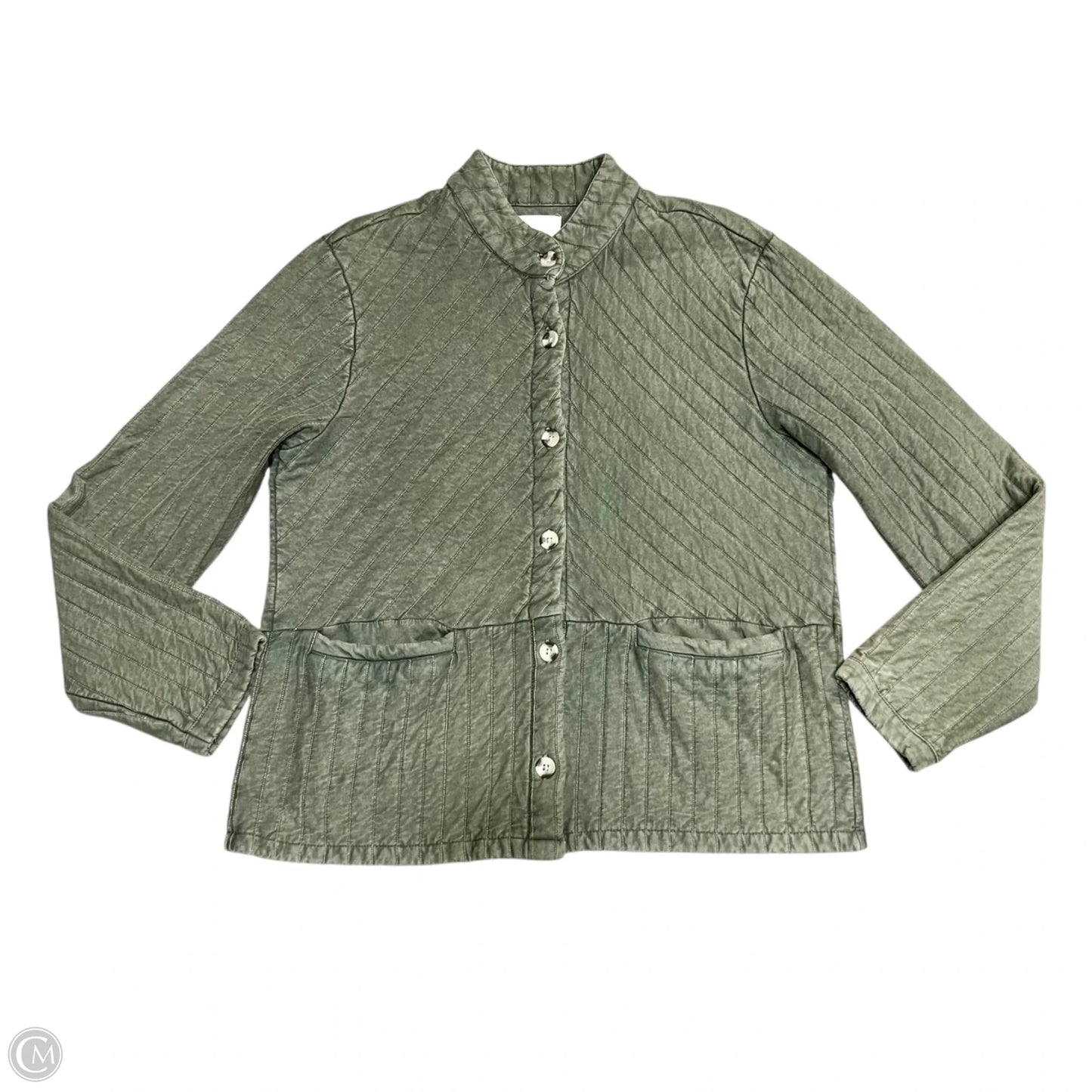 Jacket Puffer & Quilted By Lucky Brand In Green, Size: M