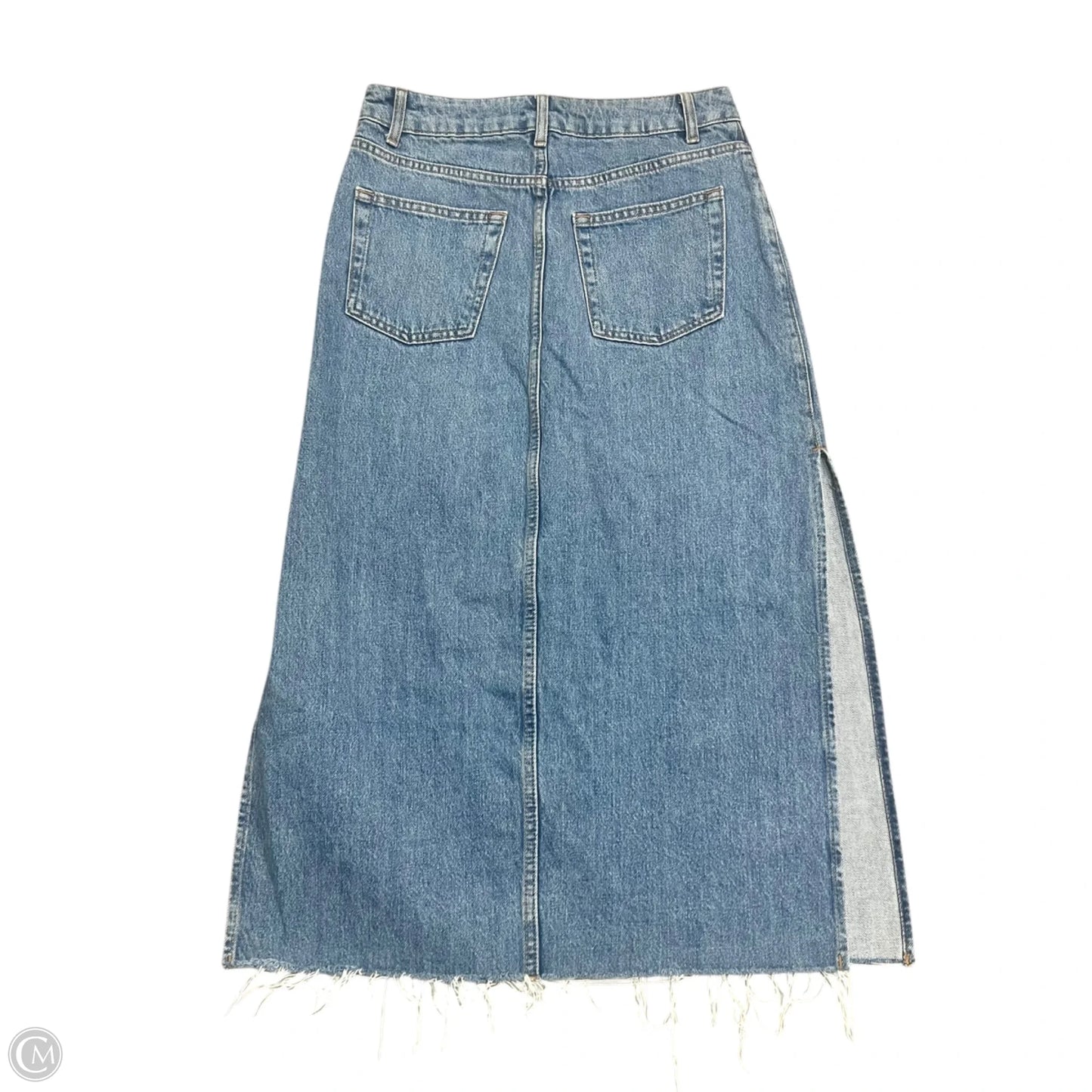Skirt Maxi By Top Shop In Blue Denim, Size: 6