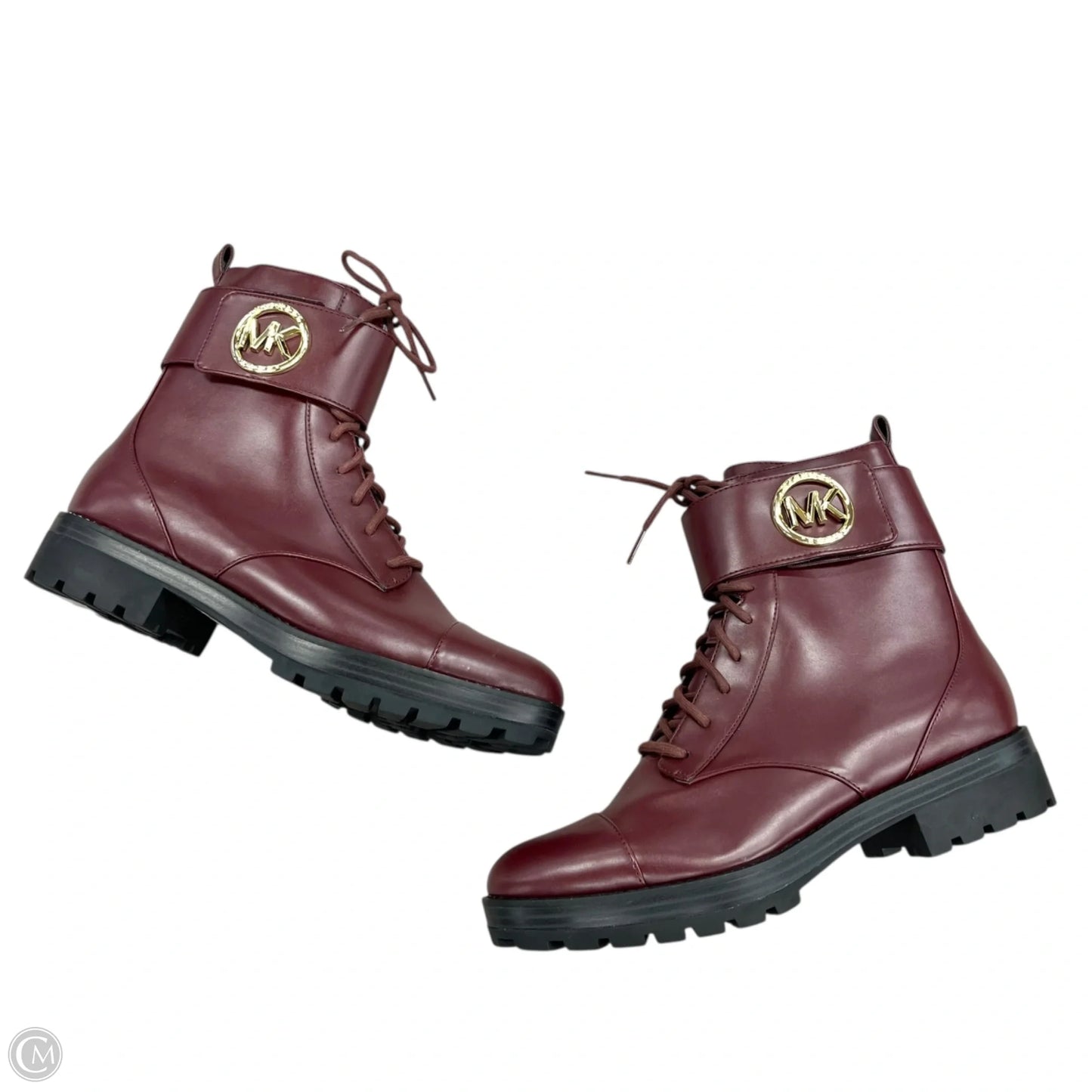 Boots Combat By Michael By Michael Kors In Maroon, Size: 9
