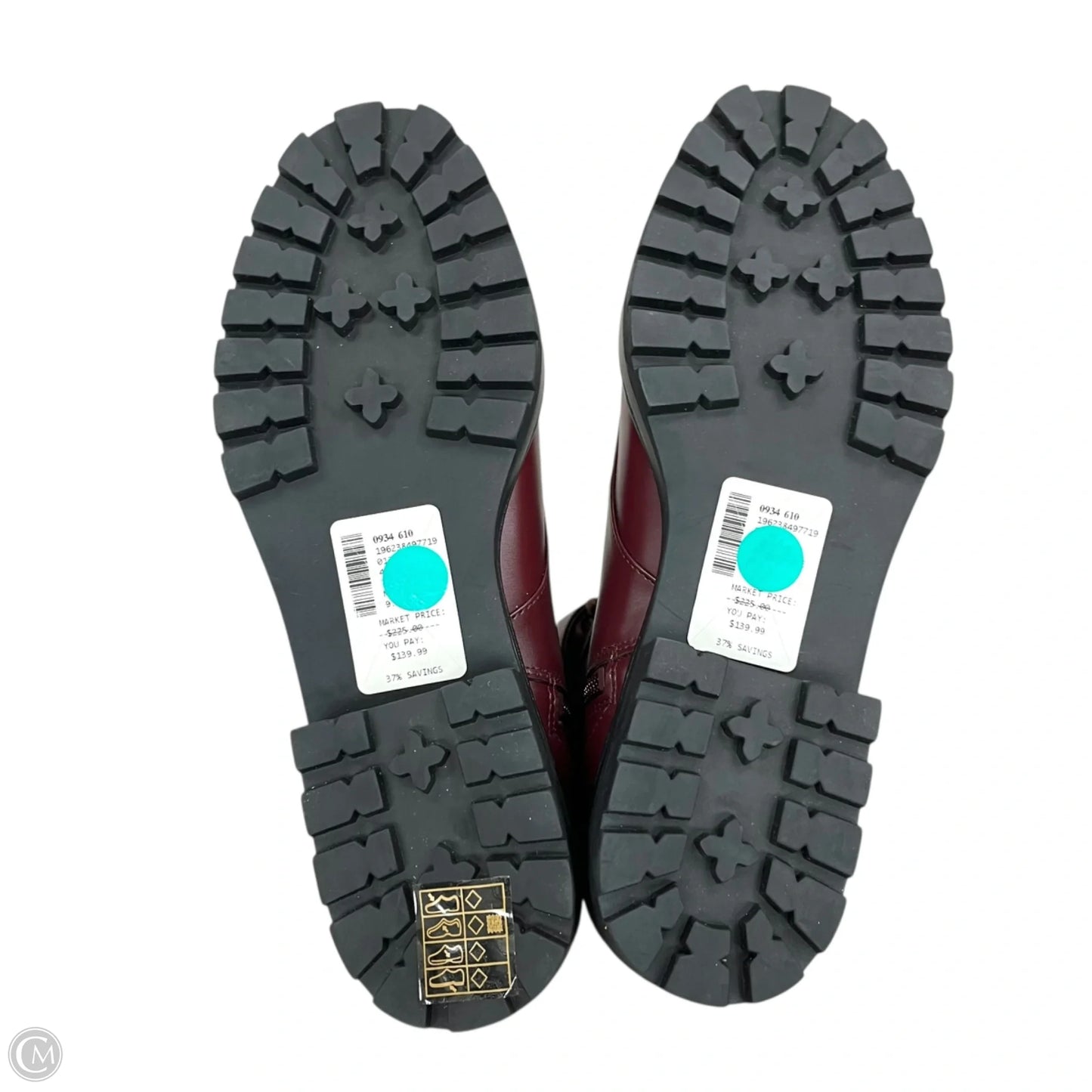 Boots Combat By Michael By Michael Kors In Maroon, Size: 9