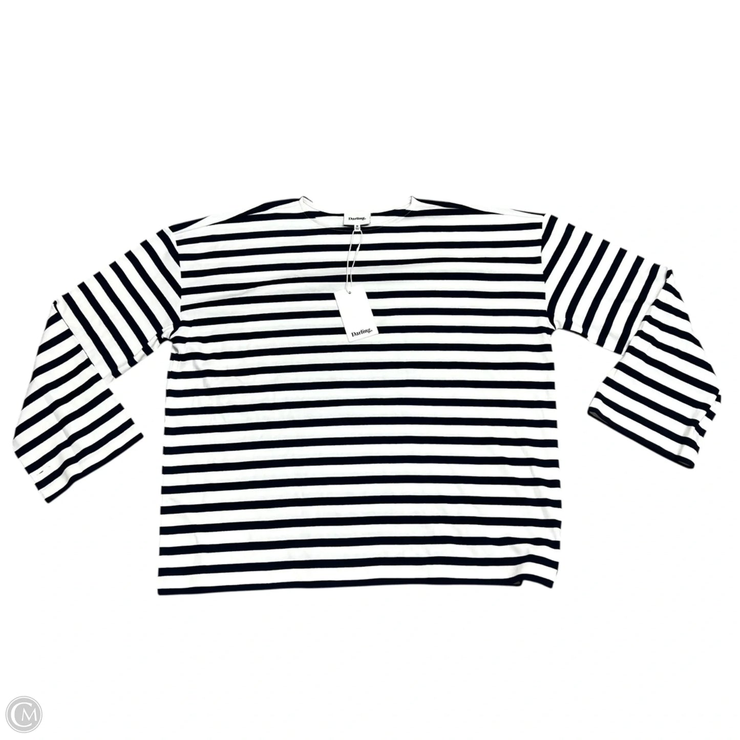 Top Long Sleeve By Darling, In Striped Pattern, Size: M