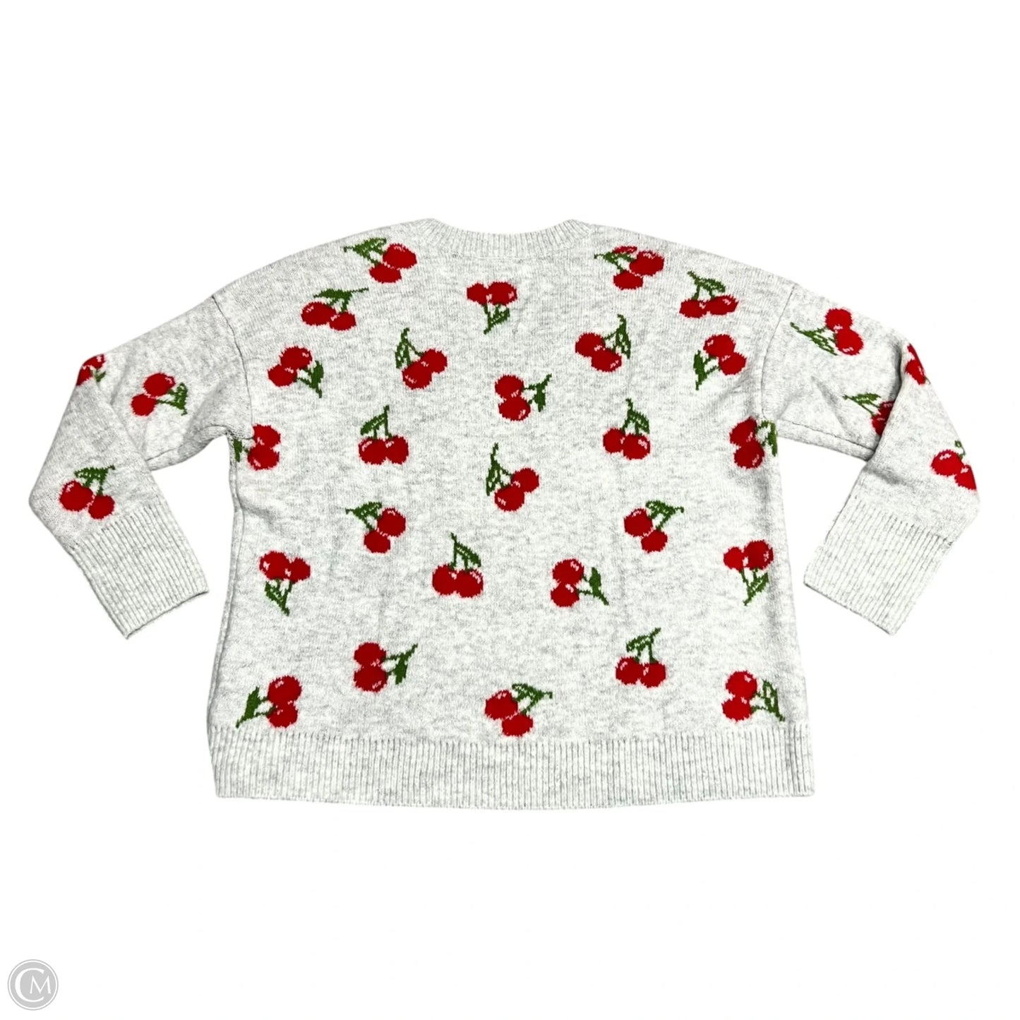 Sweater By Cece In Grey & Red, Size: S