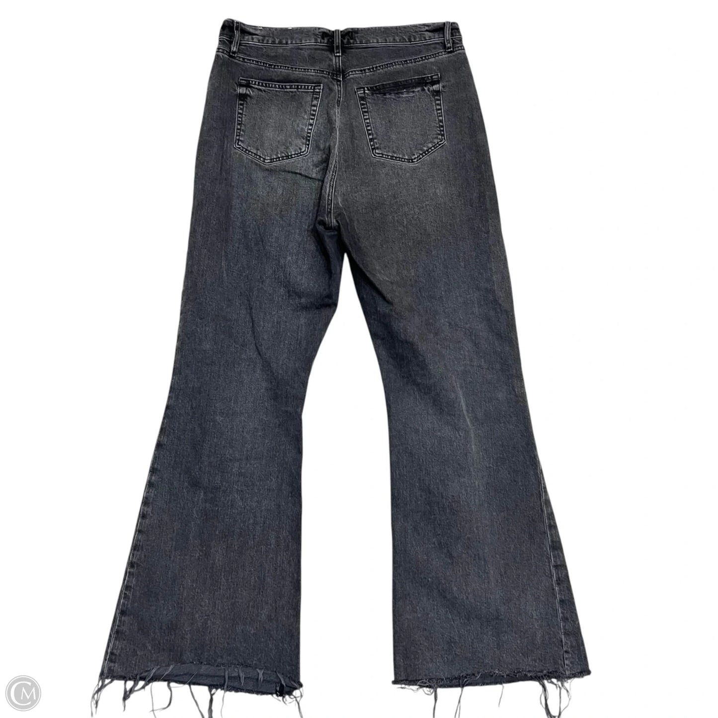 Jeans Flared By Loft In Black Denim, Size: 10
