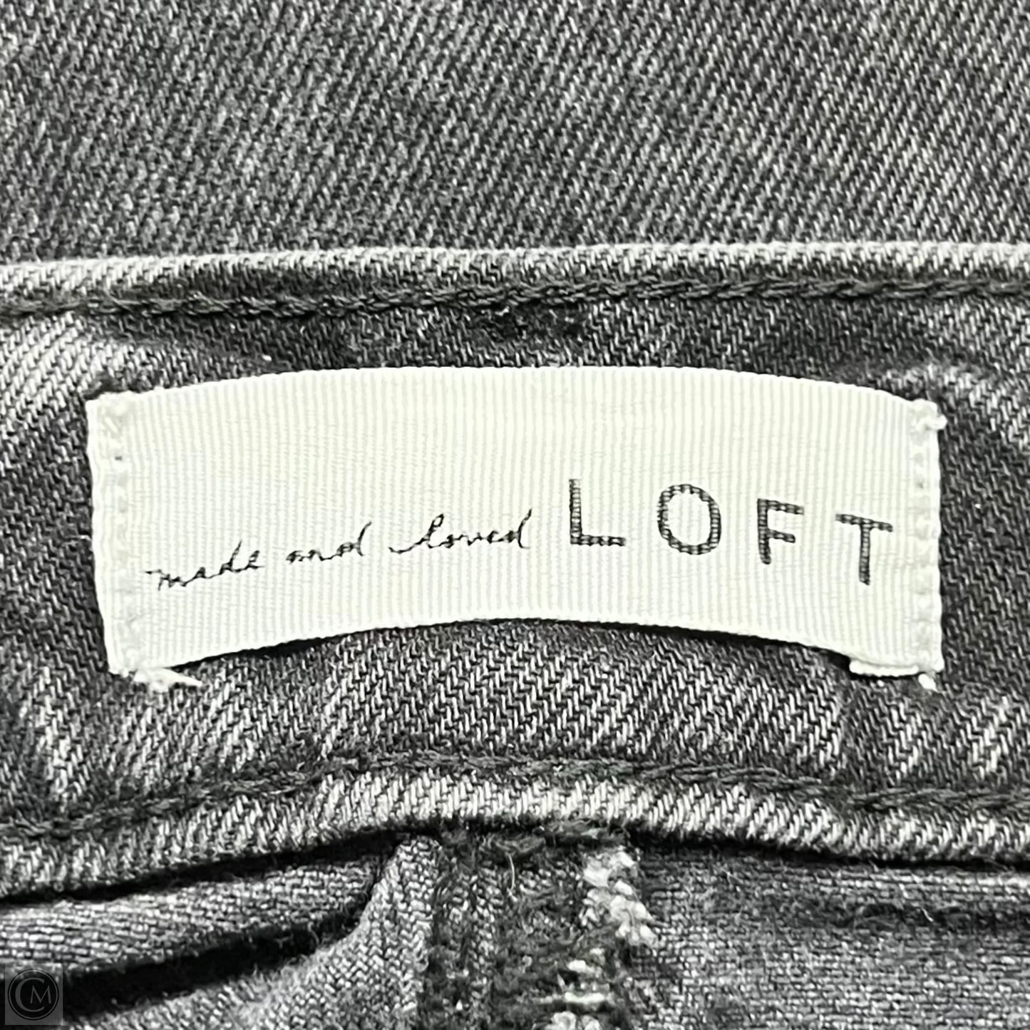 Jeans Flared By Loft In Black Denim, Size: 10
