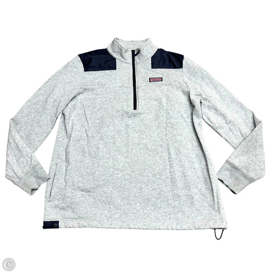 Sweatshirt Collar By Vineyard Vines In Grey, Size: L