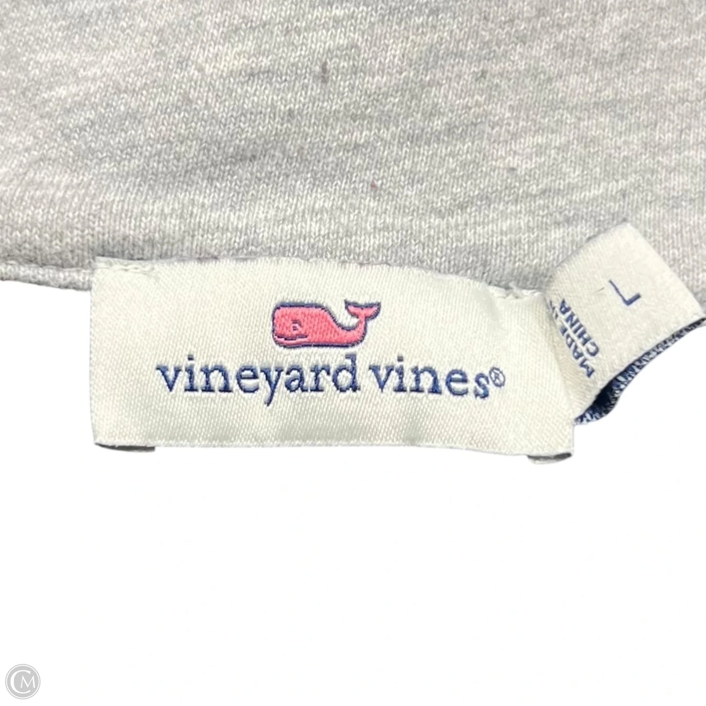 Sweatshirt Collar By Vineyard Vines In Grey, Size: L