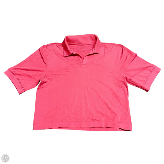 Athletic Top Short Sleeve By Lululemon In Pink, Size: 6