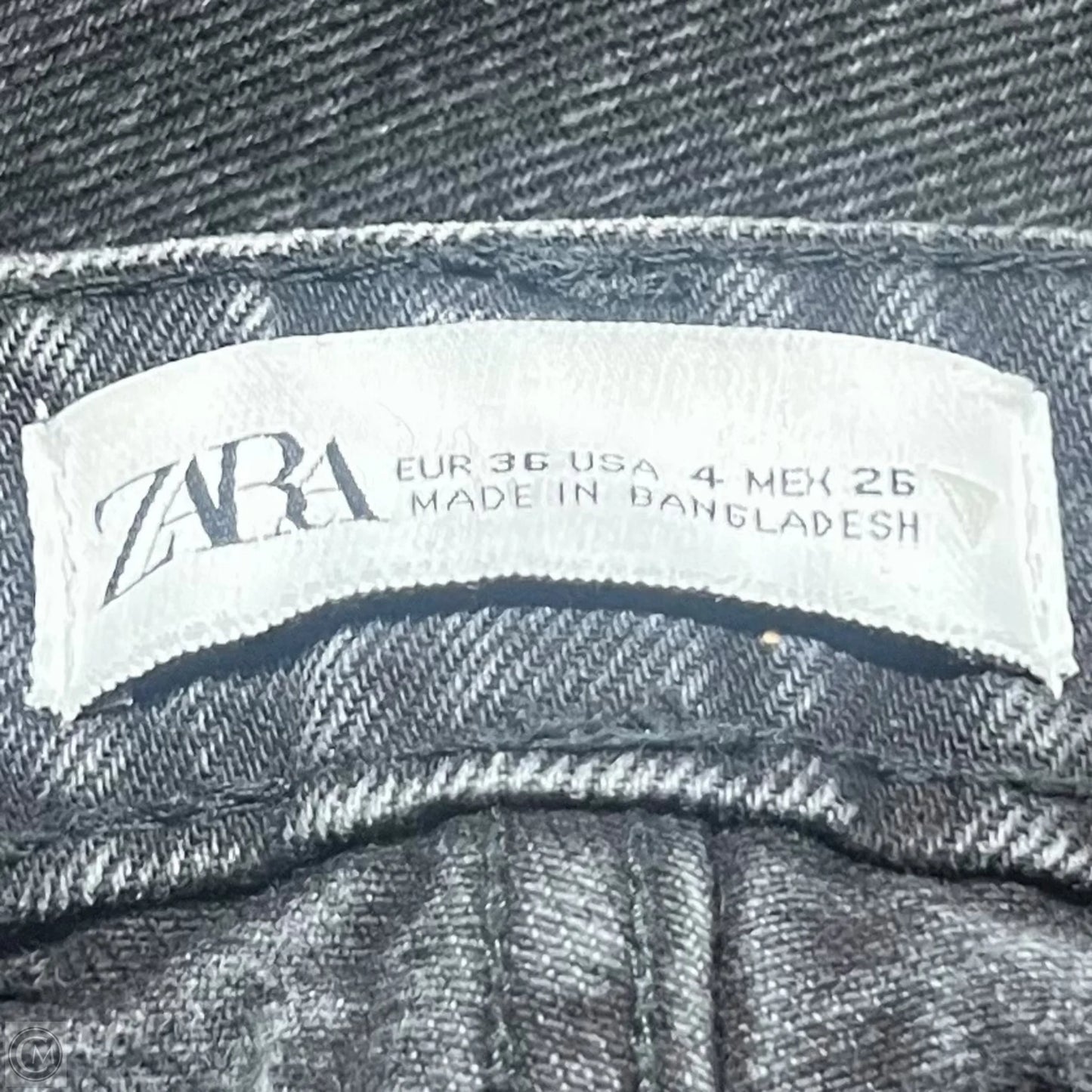 Jeans Boyfriend By Zara In Black Denim, Size: 4