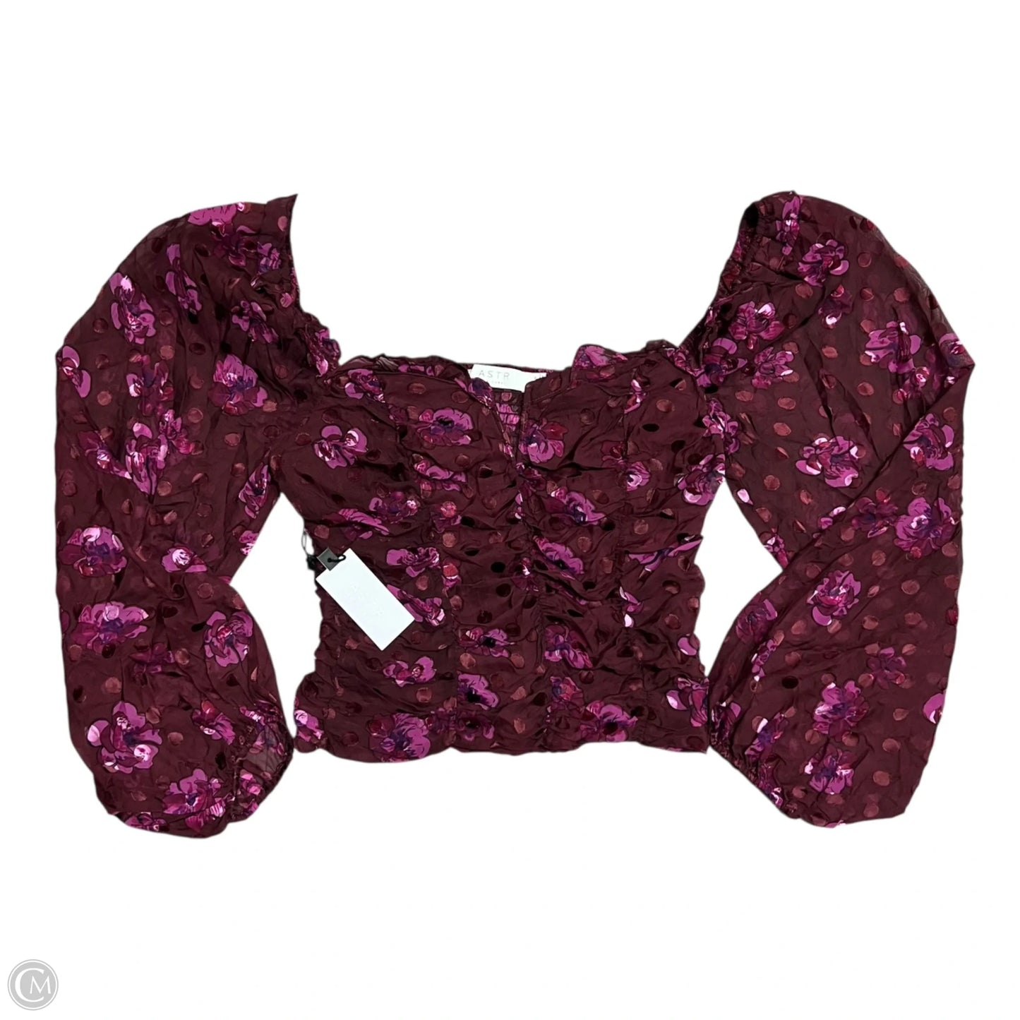 Blouse Long Sleeve By Astr The Label In Purple, Size: M