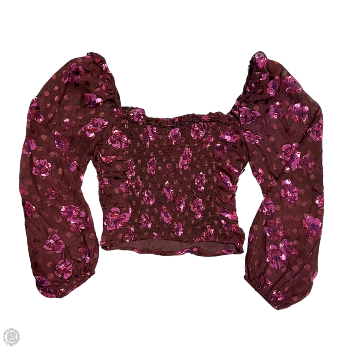 Blouse Long Sleeve By Astr The Label In Purple, Size: M