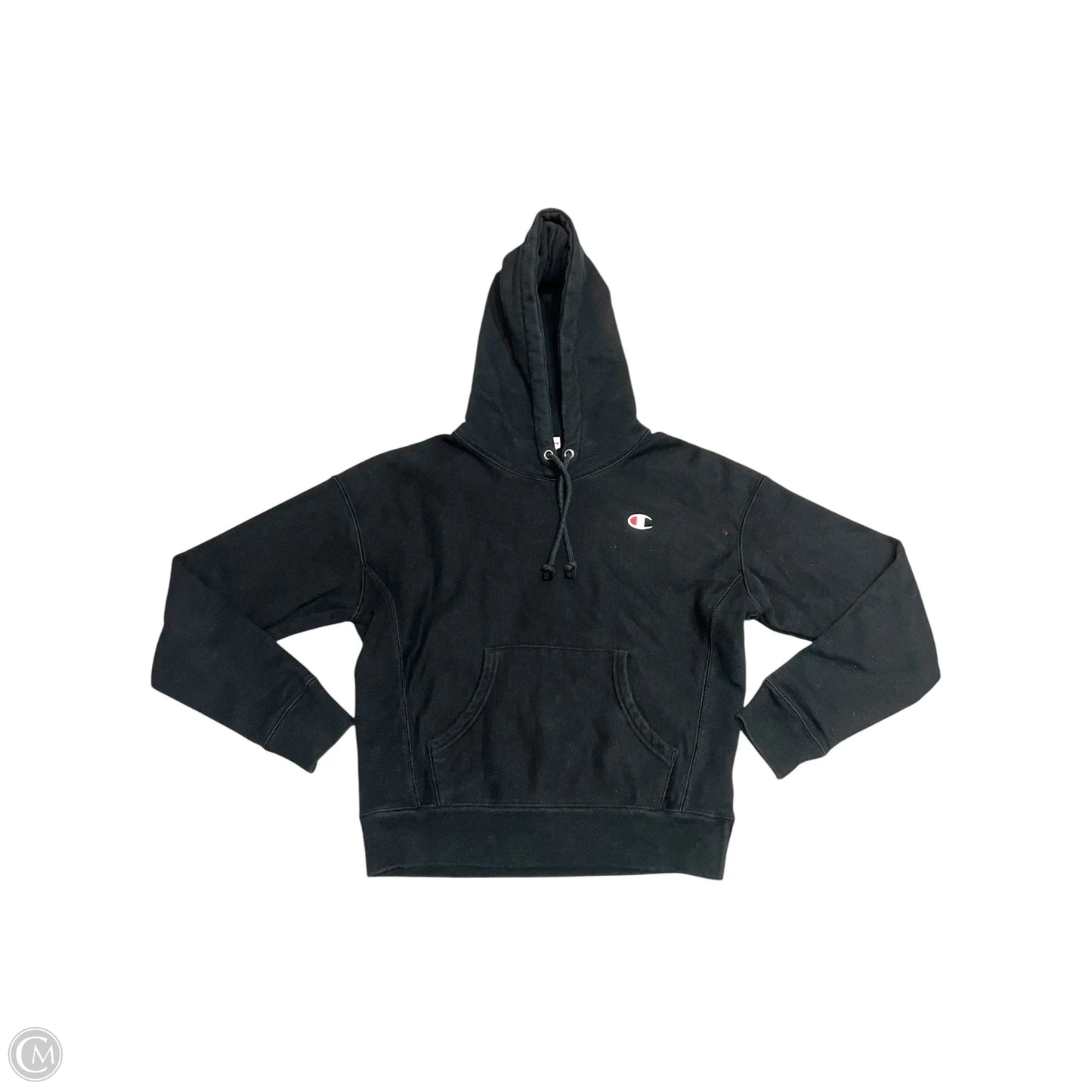 Sweatshirt Hoodie By Champion In Black, Size: S