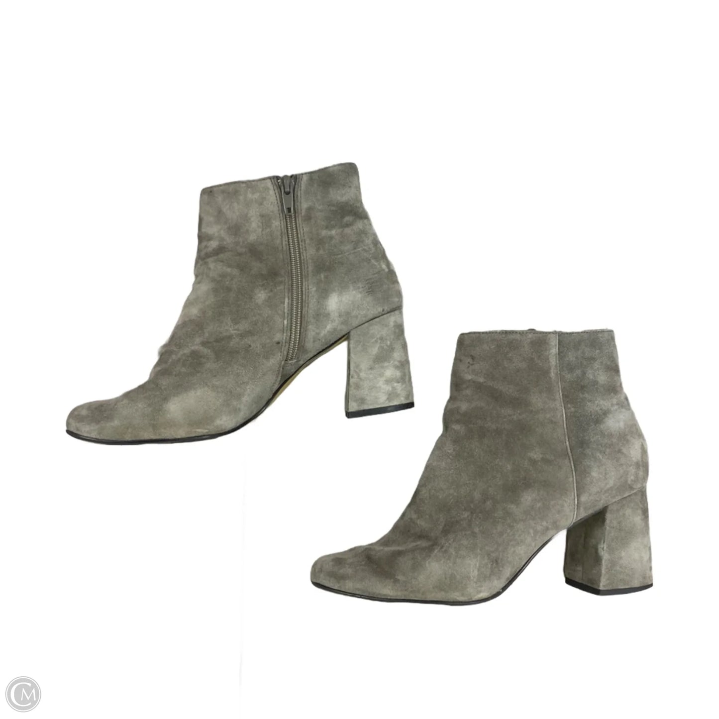 Boots Ankle Heels By Bella Vita In Grey, Size: 8