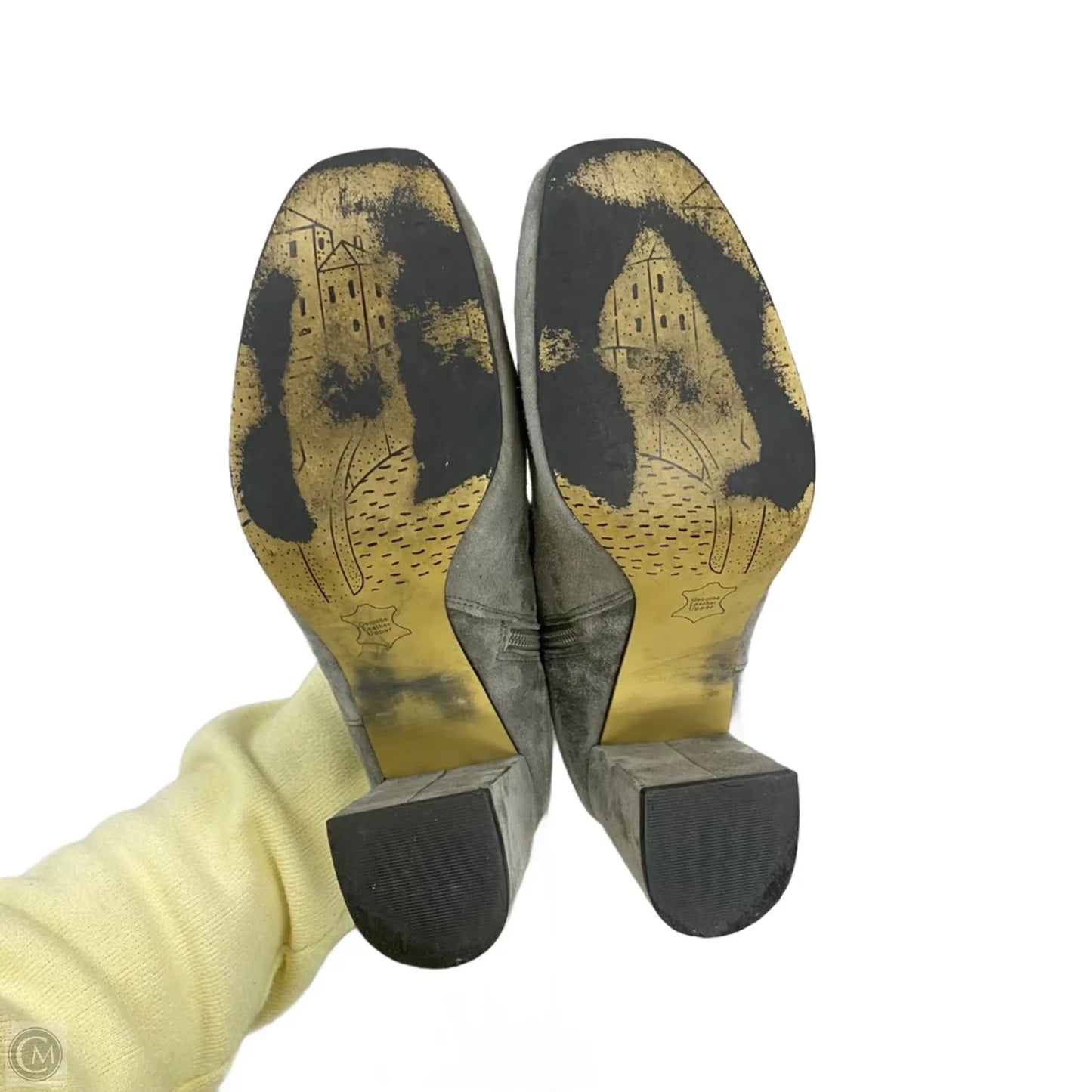 Boots Ankle Heels By Bella Vita In Grey, Size: 8