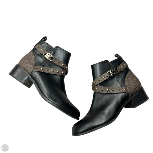 Boots Ankle Heels By Michael By Michael Kors In Black & Brown, Size: 8.5