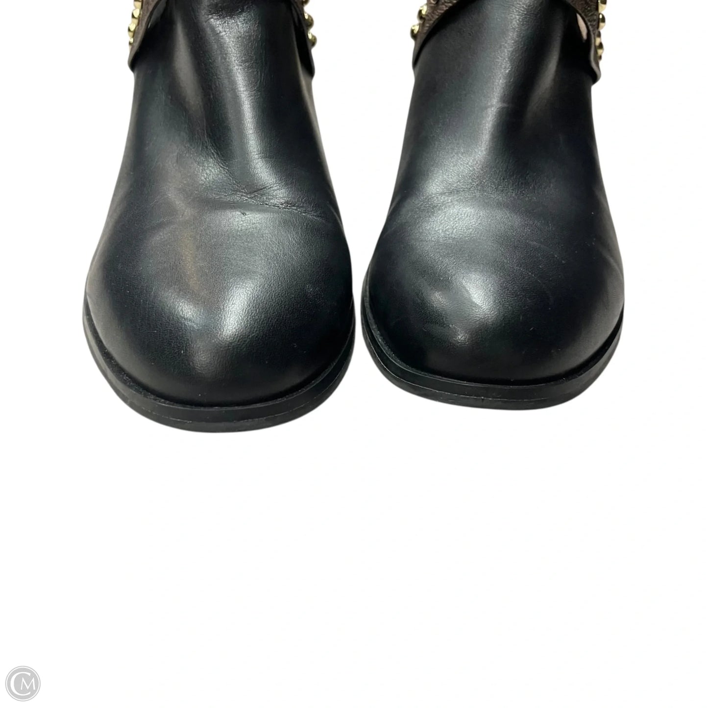 Boots Ankle Heels By Michael By Michael Kors In Black & Brown, Size: 8.5