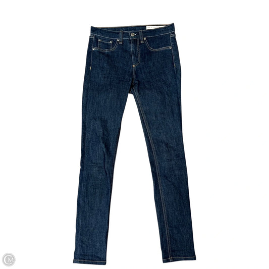 Jeans Skinny By Rag And Bone In Blue Denim, Size: 2
