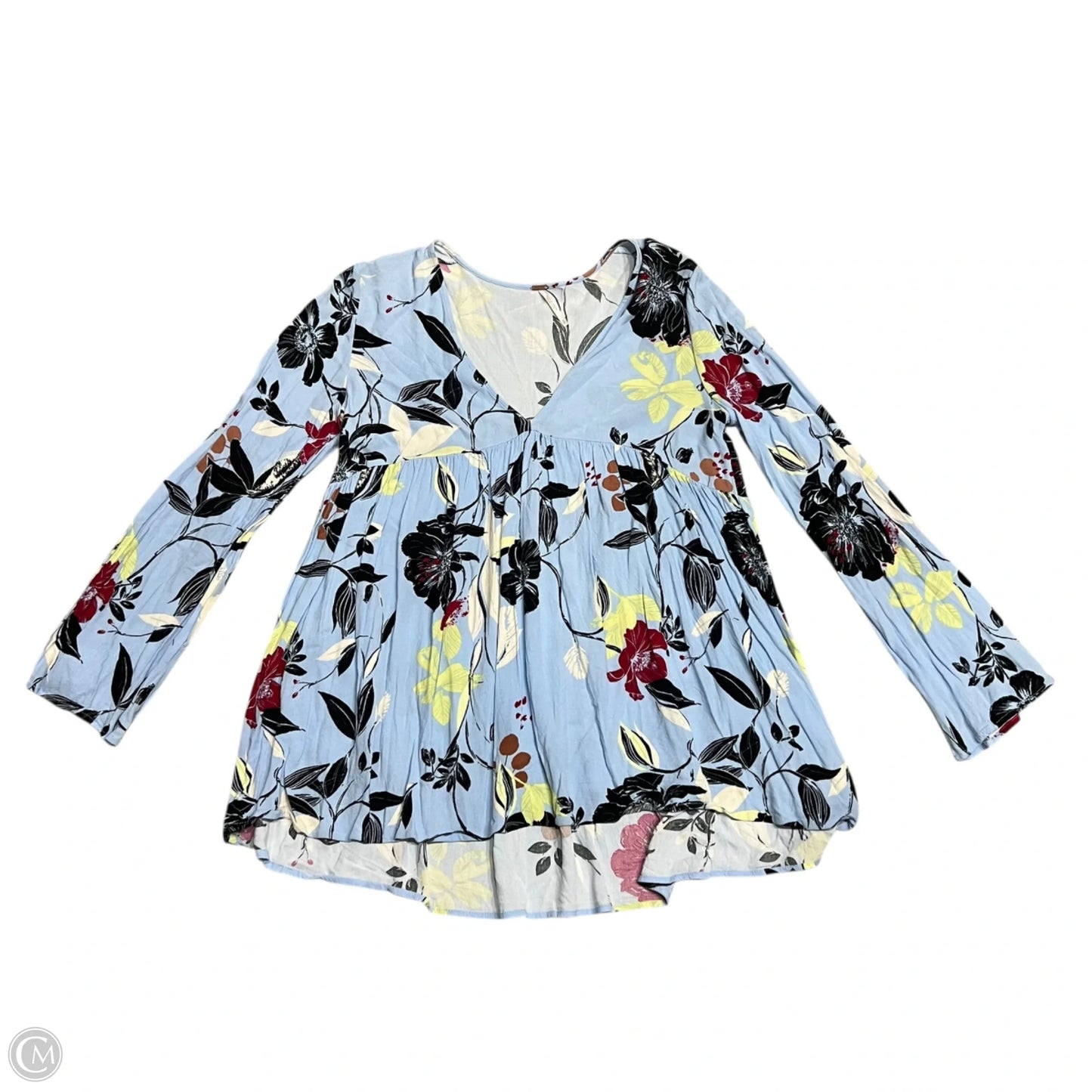 Blouse Long Sleeve By Free People In Blue, Size: S