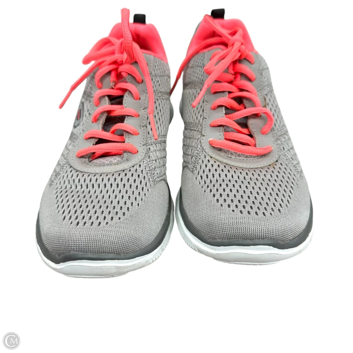 Shoes Athletic By Skechers In Grey & Pink, Size: 7
