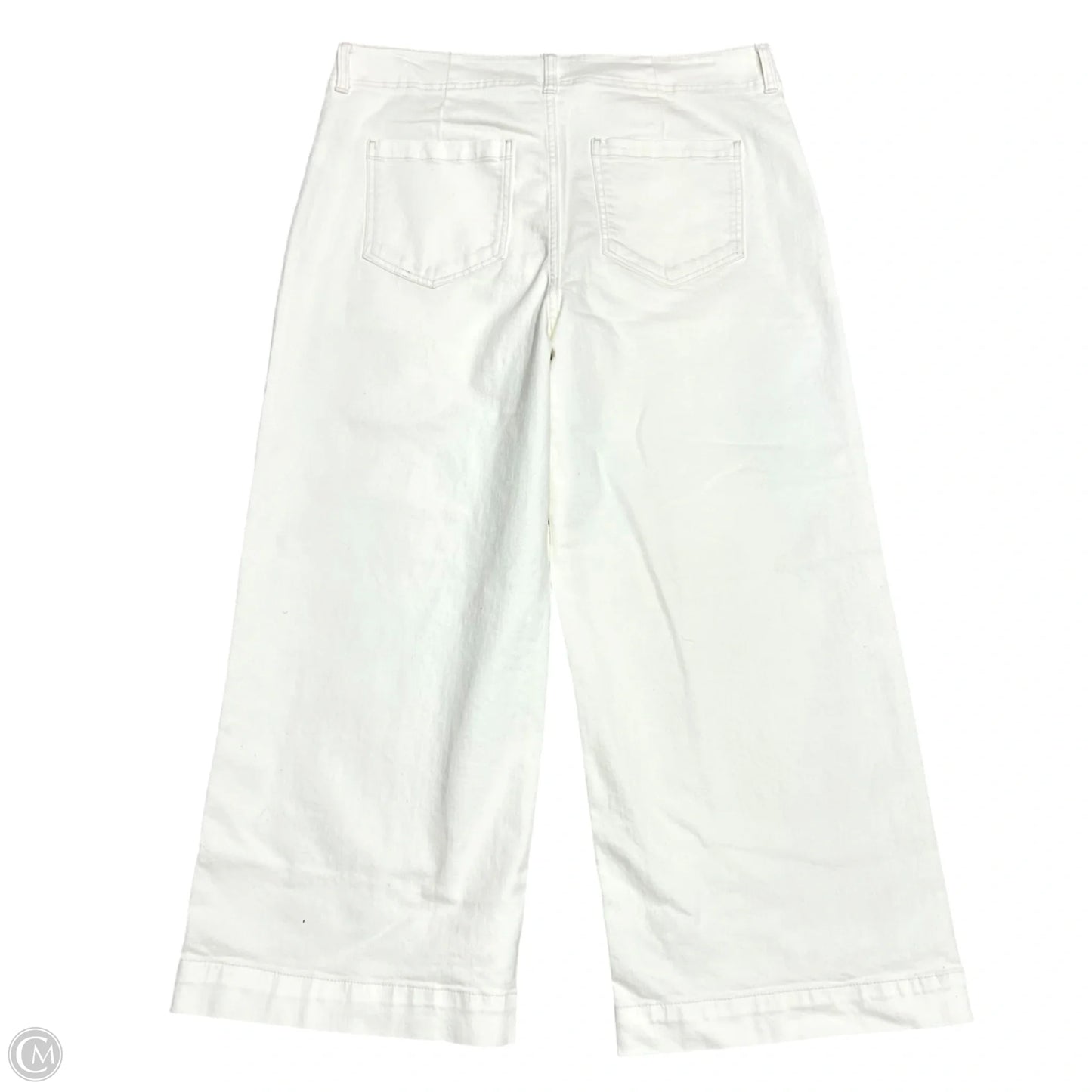 Jeans Wide Leg By Gap In Cream Denim, Size: 18