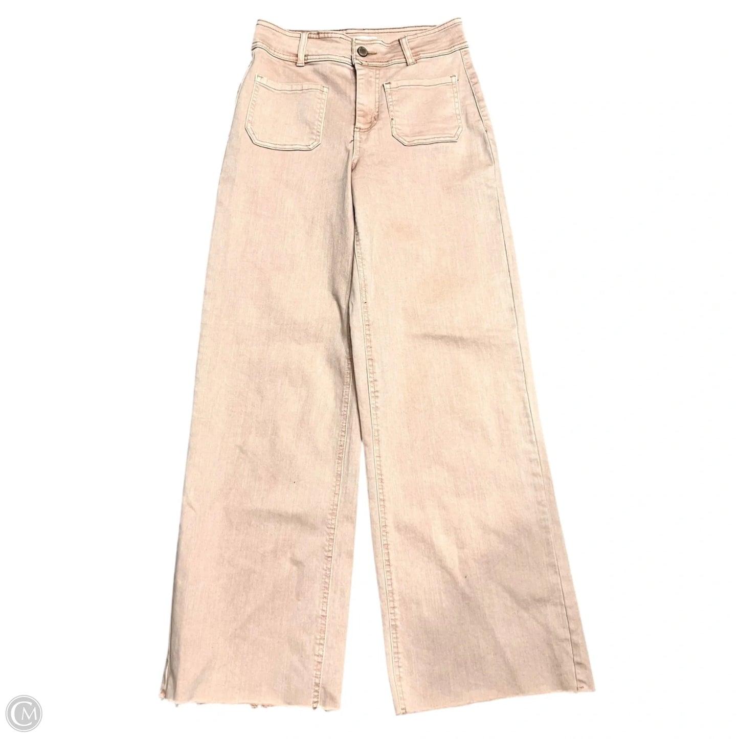 Jeans Wide Leg By Oat In Pink Denim, Size: 2