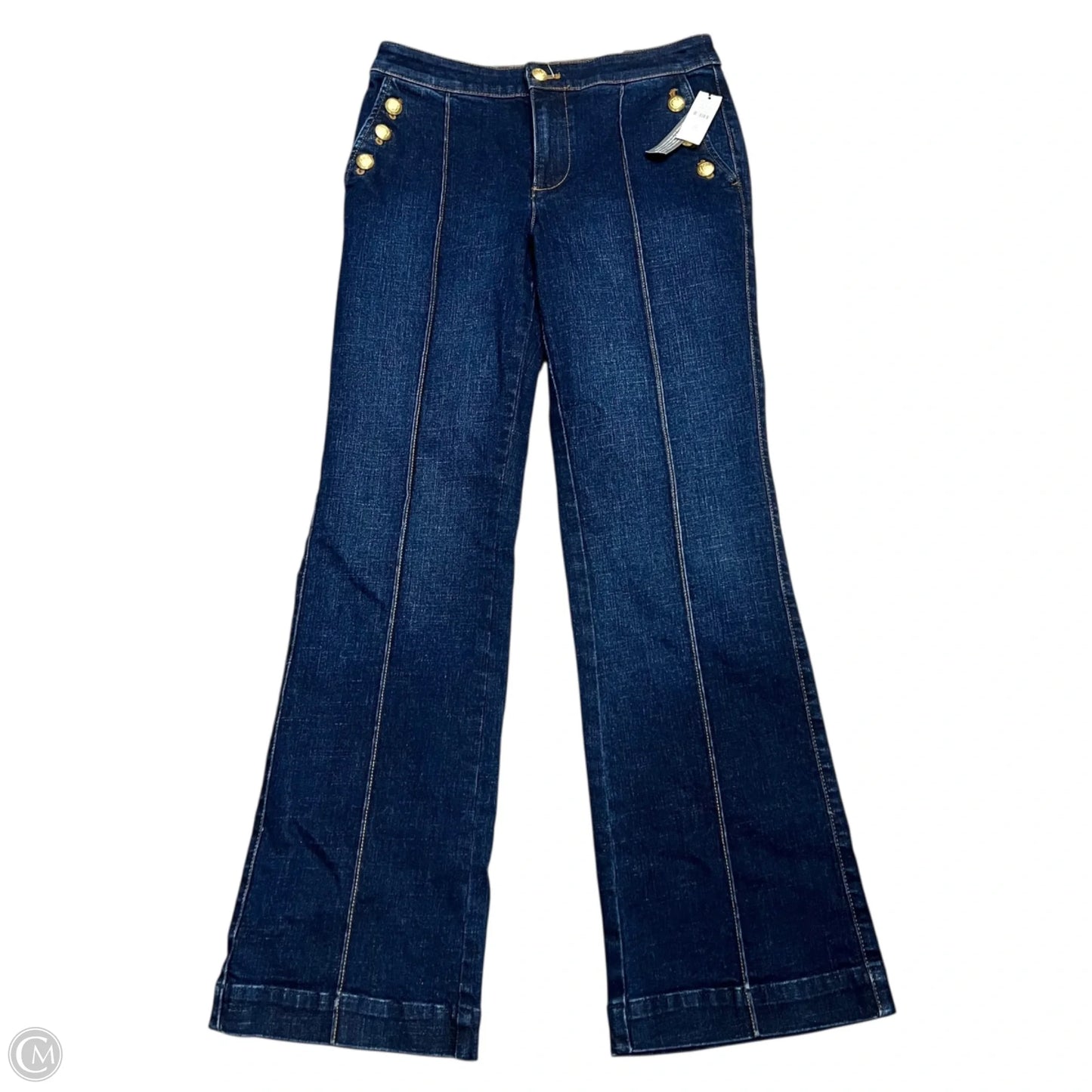 Jeans Flared By Talbots In Blue Denim, Size: 2p