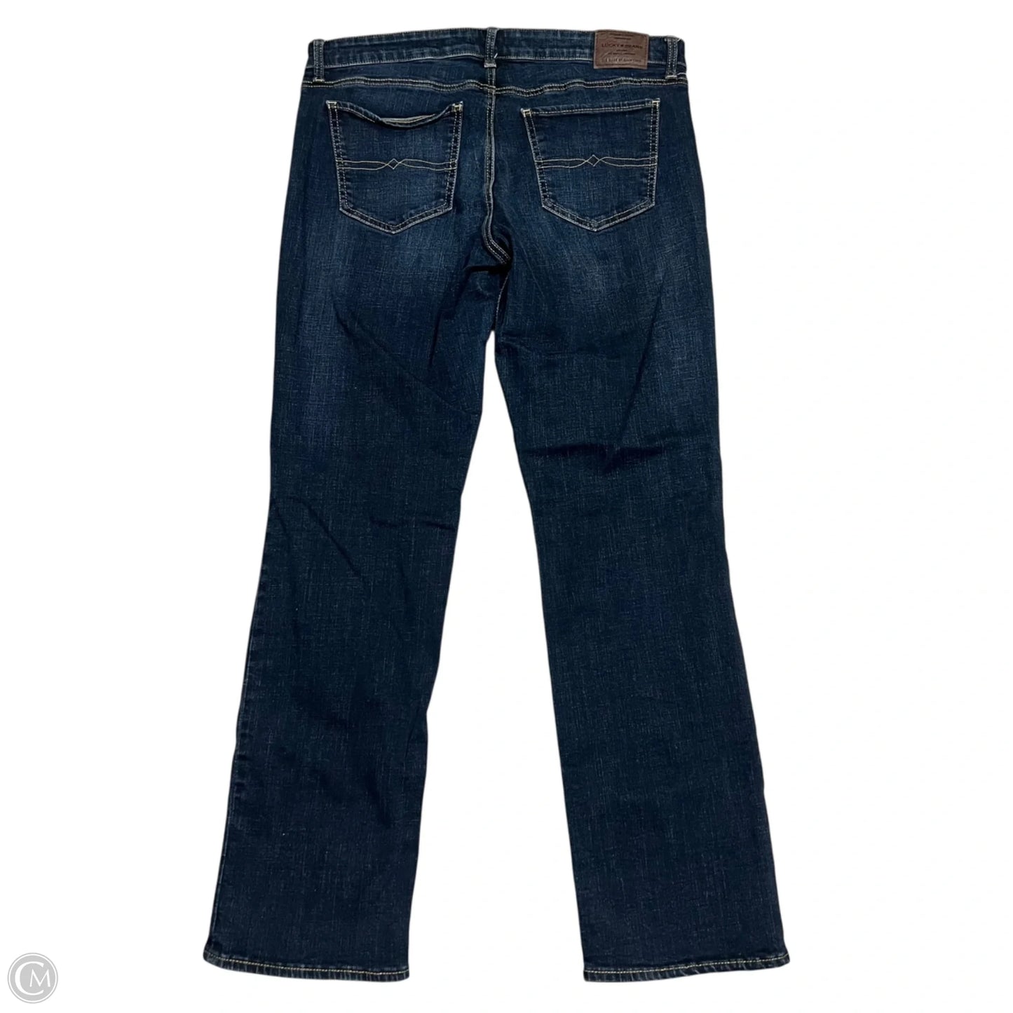 Jeans Straight By Lucky Brand In Blue Denim, Size: 14