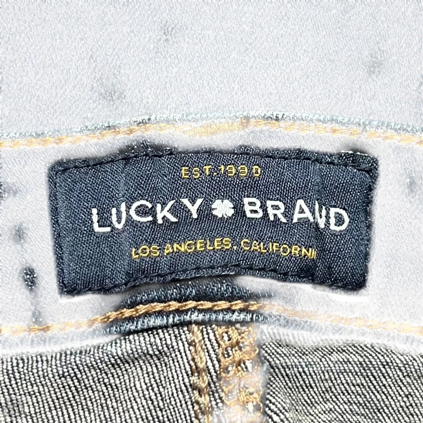 Jeans Straight By Lucky Brand In Blue Denim, Size: 14