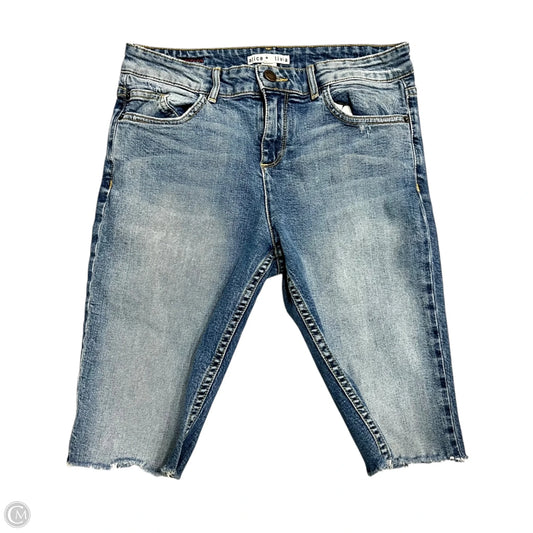 Shorts Designer By Alice + Olivia In Blue Denim, Size: 10