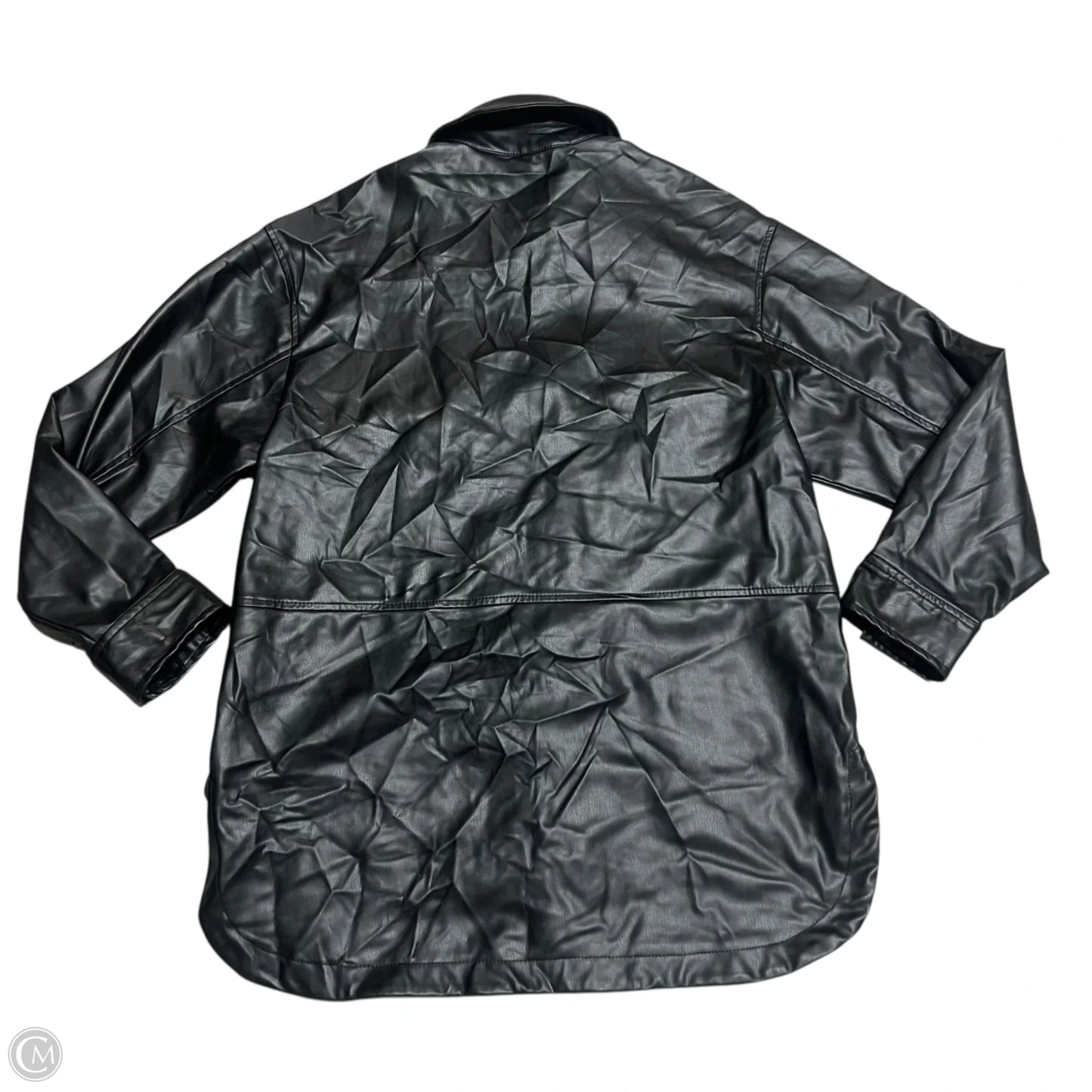 Jacket Shirt By Zara In Black, Size: Xs