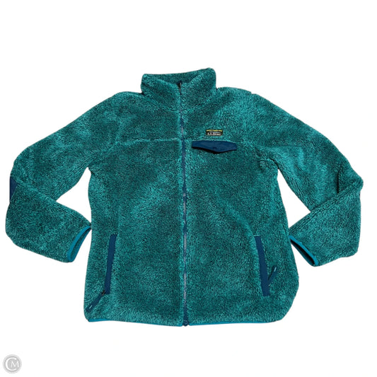 Jacket Faux Fur & Sherpa By L.l. Bean In Teal, Size: M