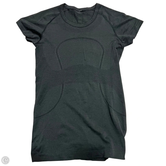Athletic Top Short Sleeve By Lululemon In Black, Size: 8
