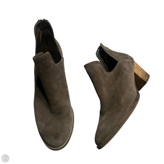 Boots Ankle Heels By Blondo In Brown, Size: 12