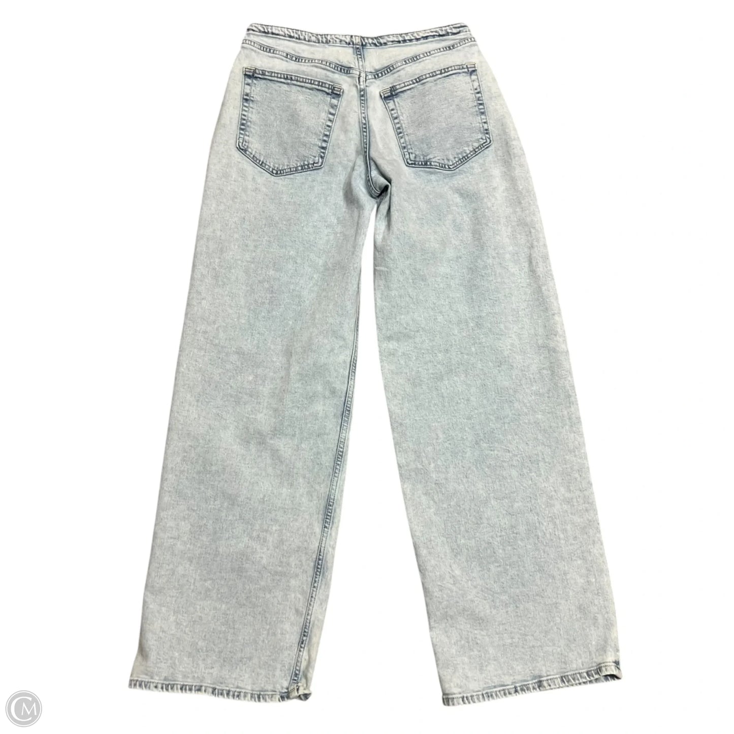 Jeans Wide Leg By Gap In Blue Denim, Size: 0