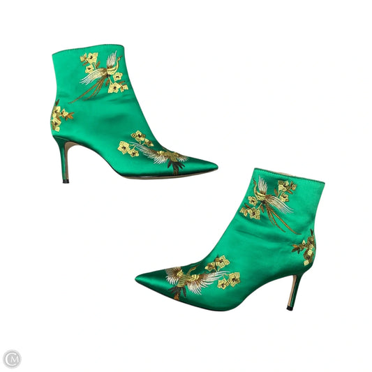 Boots Ankle Heels By Zara In Green, Size: 9.5