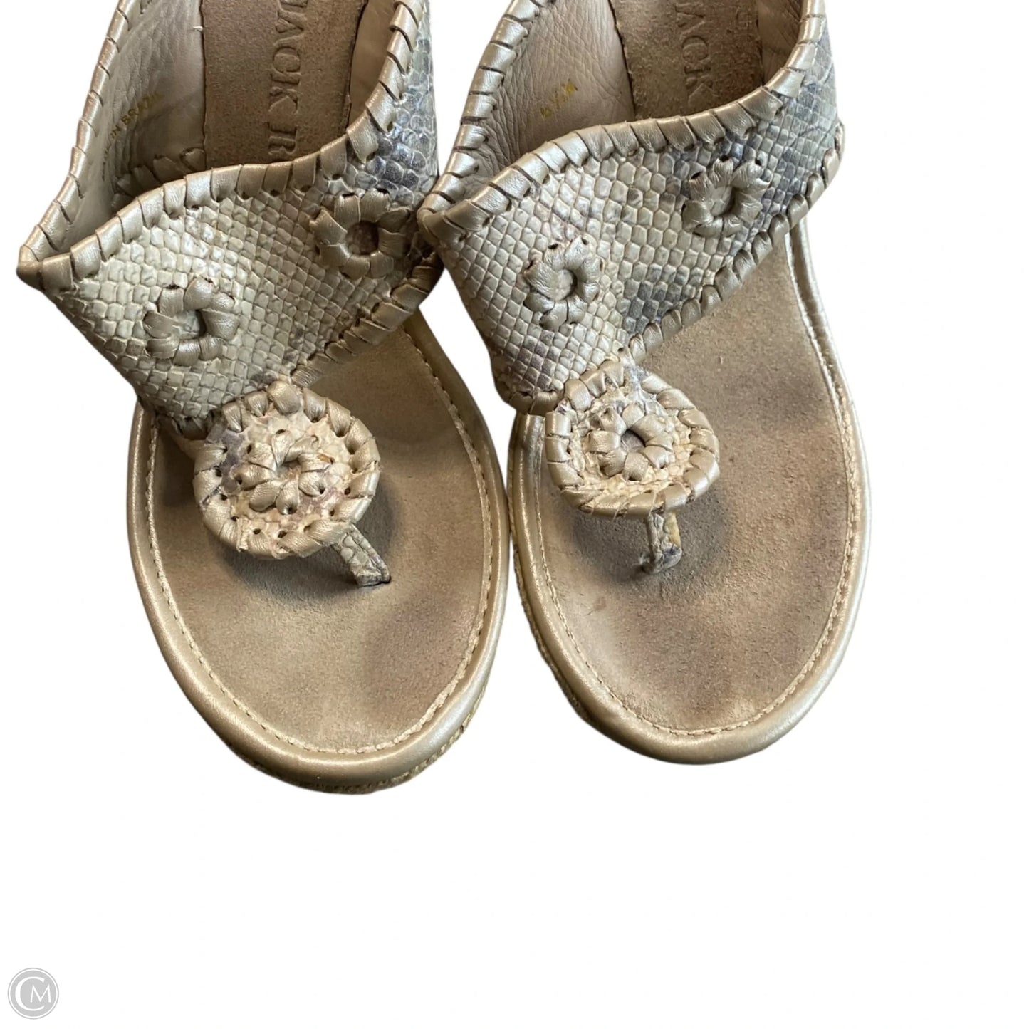 Sandals Heels Wedge By Jack Rogers In Tan, Size: 6.5