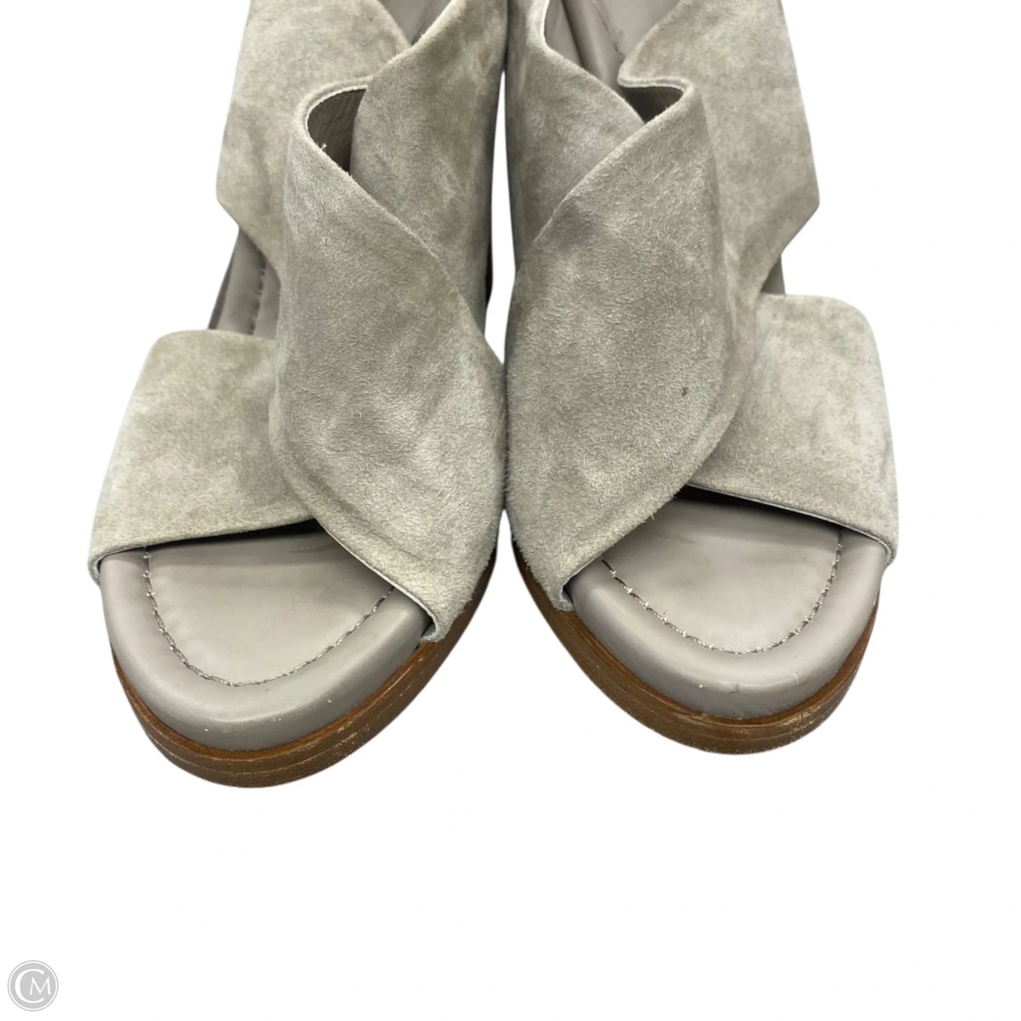 Sandals Heels Block By Vince In Grey, Size: 8.5