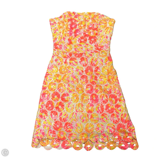 Dress Designer By Lilly Pulitzer In Pink & Yellow, Size: 0p