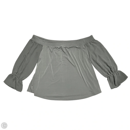 Blouse Long Sleeve By Torrid In Grey, Size: 2x