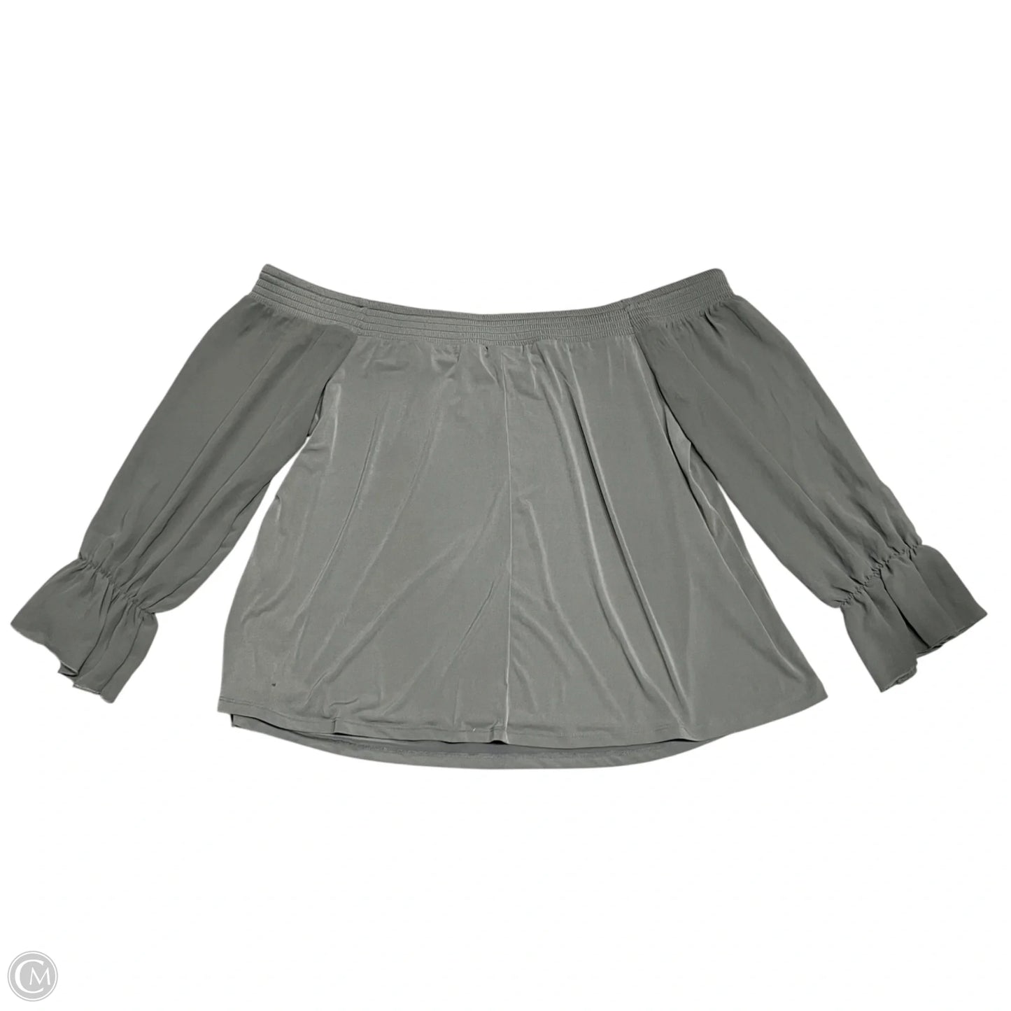Blouse Long Sleeve By Torrid In Grey, Size: 2x