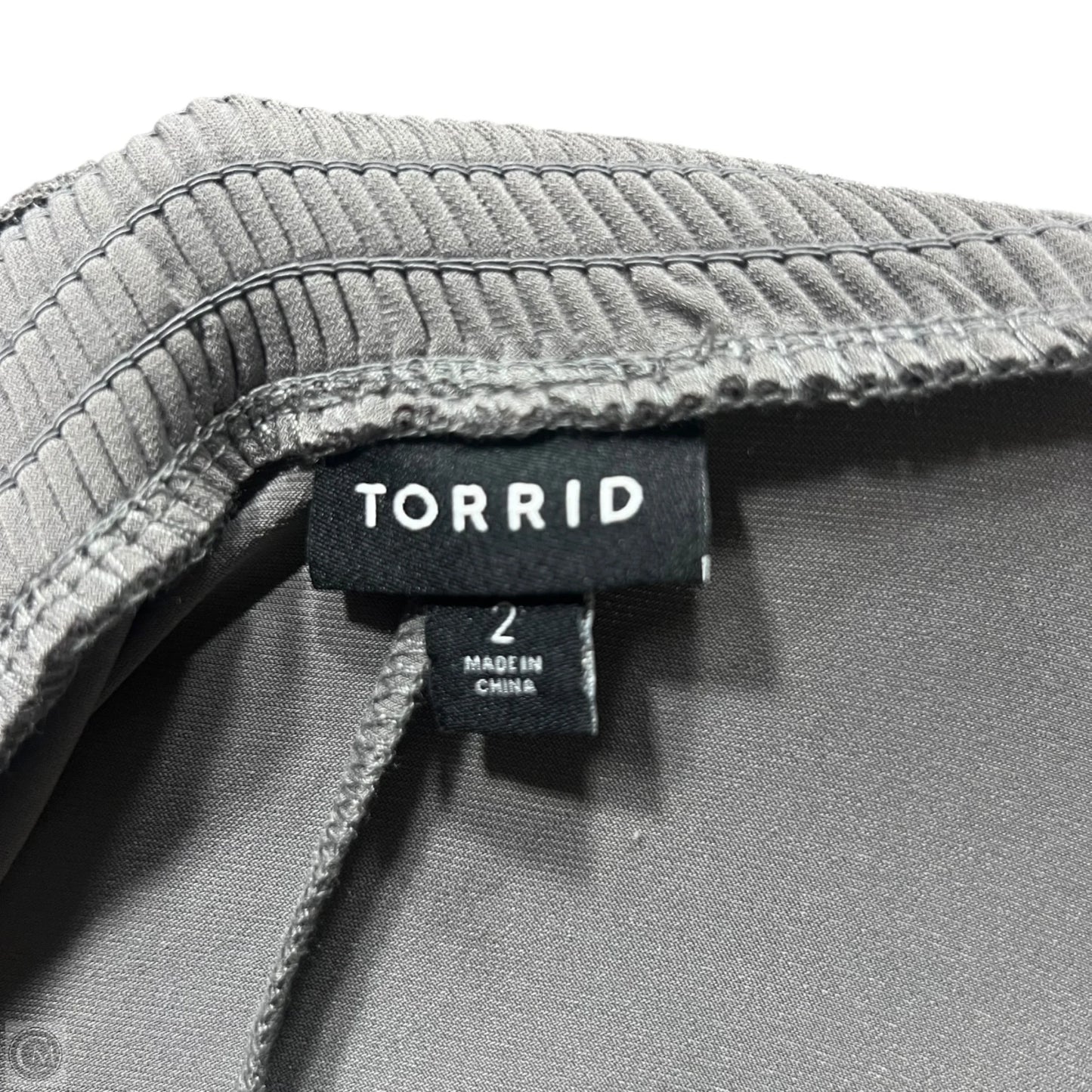 Blouse Long Sleeve By Torrid In Grey, Size: 2x