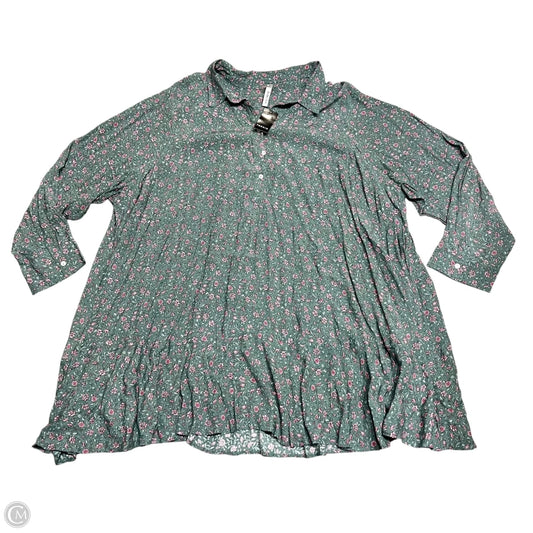 Dress Casual Midi By Torrid In Green & Pink, Size: 5x