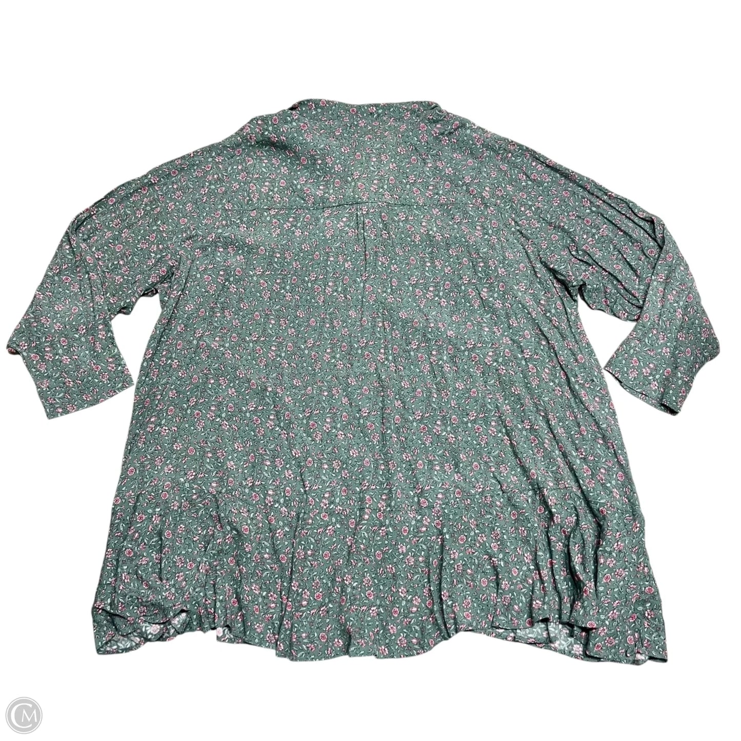 Dress Casual Midi By Torrid In Green & Pink, Size: 5x